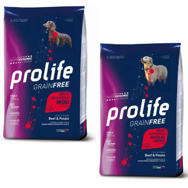 PRO LIFE CANE CROCCHETTE GRAINFREE ADULT BEEF & POTATO
